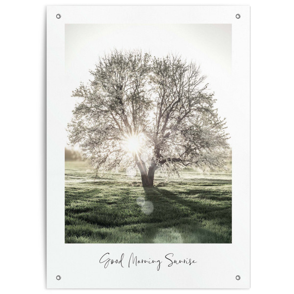Outdoor Poster SUNBEAM TREE in mehrfarbig aus PVC