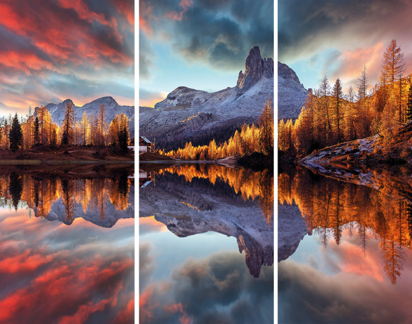 Akustikbild BERGE in mehrfarbig