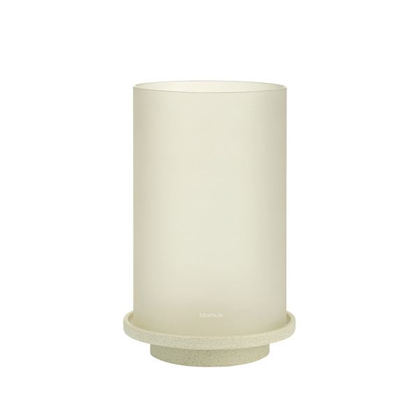 Windlicht LEVA in weiß aus Polyresin