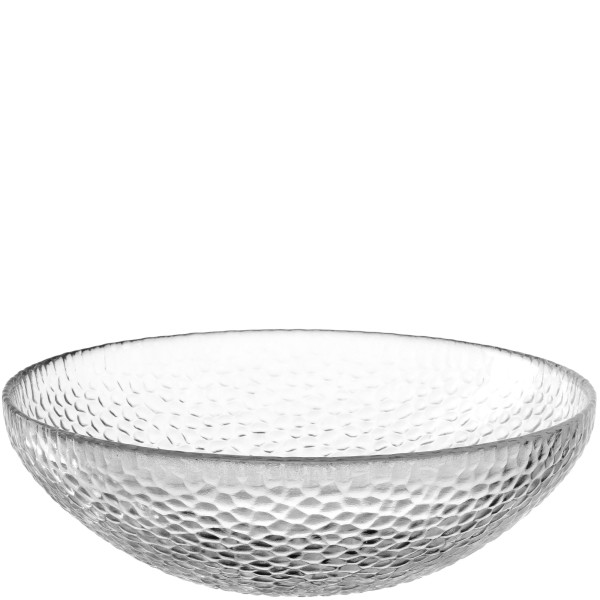 Schale MARTELLO in klar aus Glas