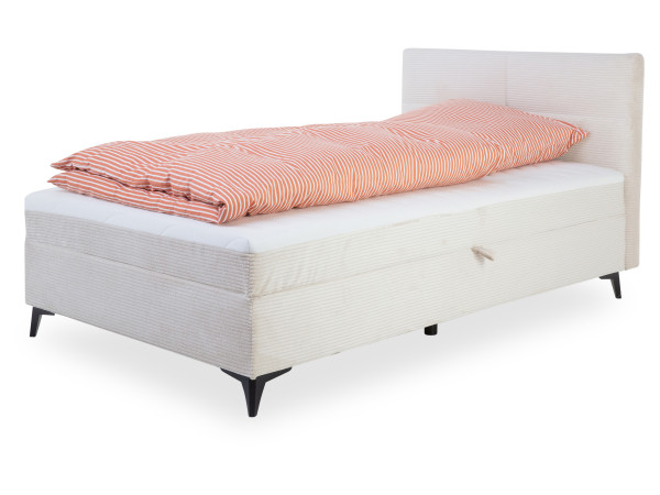 Boxspringbett HARPER EIBAR in creme aus Stoff