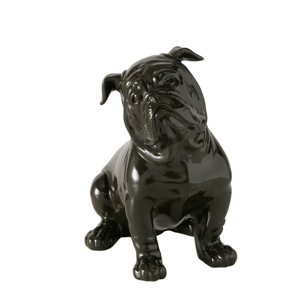 Dekofigur BULLY schwarz in schwarz aus Kunstharz