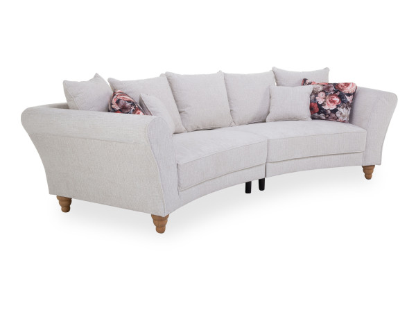 Megasofa CHARLOTTE in pearl aus Stoff
