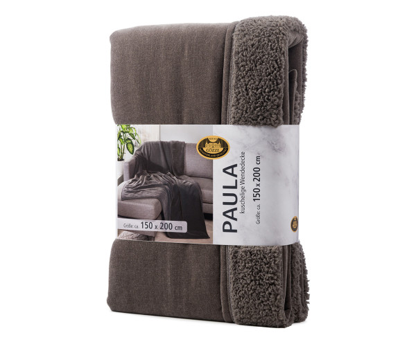 Decke PAULA anthrazit in anthrazit aus Polyester