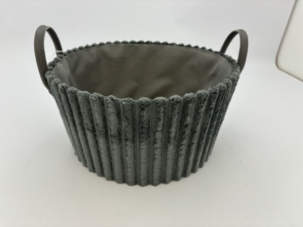 Korb vito in schwarz aus Materialmix