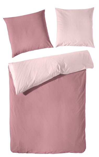 Bettwäsche EDELFLANELL in rosa aus Baumwolle