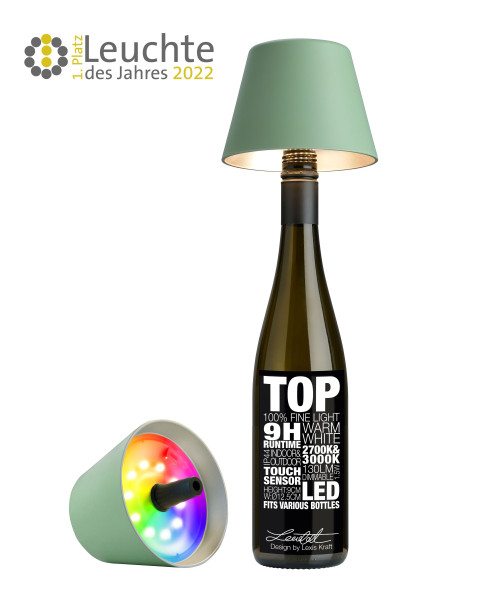Tischleuchte TOP in oliv aus Kunststoff