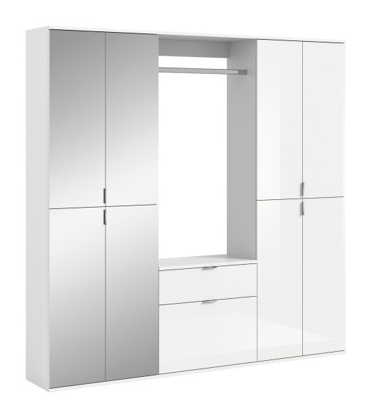 Garderobe PROJEKT X in weiß aus MDF furniert