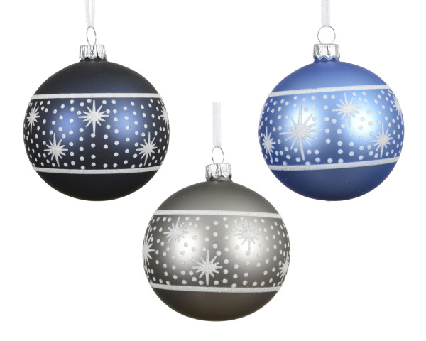 Weihnachtskugel in mehrfarbig aus Glas