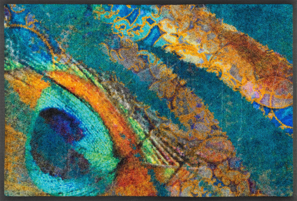Fußmatte EXOTIC Pavo in mehrfarbig aus Polyamid