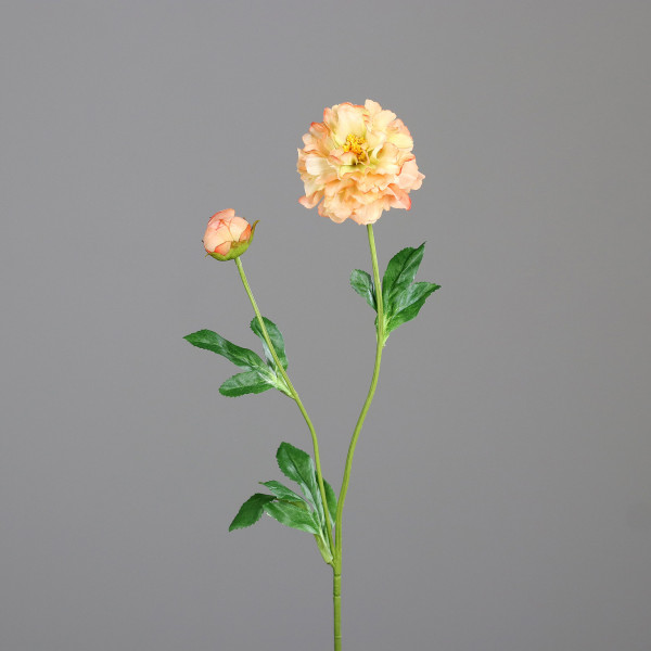 Kunstblume Ranunkel in apricot aus Kunststoff