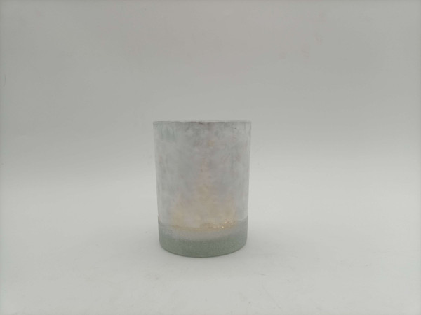 Teelichthalter TREE in weiß aus Glas