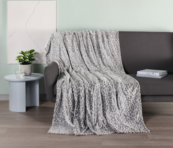 Decke CLAIRE anthrazit in anthrazit aus Polyester