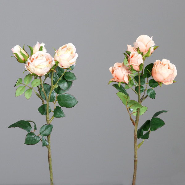 Kunstblume Mini-Rosen-Pick in apricot aus Kunststoff