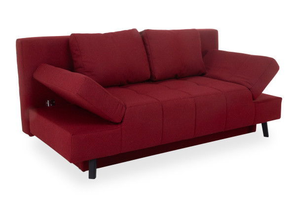 Schlafsofa Elastoform REBECCA in rot aus Stoff