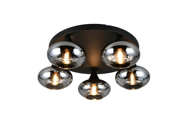 Deckenleuchte DIVINA in Smoke aus Glas
