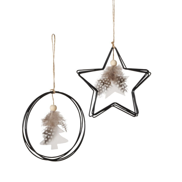 Dekohänger JARNE in mehrfarbig aus Materialmix