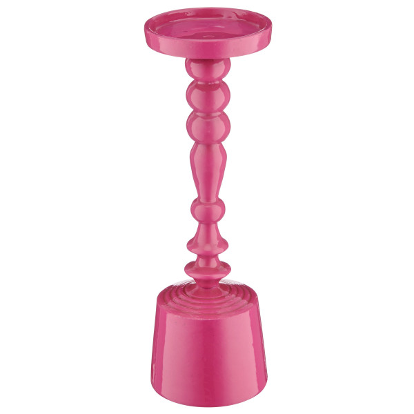 Kerzenhalter in pink aus Aluminium