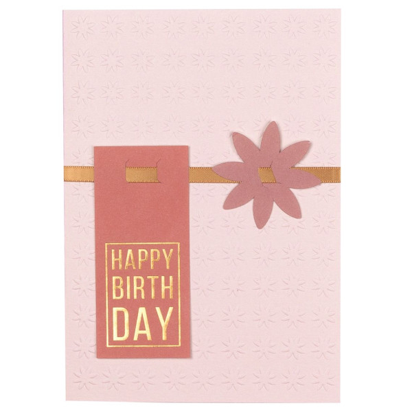 Karte HAPPY BIRTHDAY in mehrfarbig aus Papier