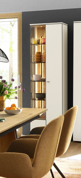 Vitrine VENJAKOB VANYA in weiß aus Lack