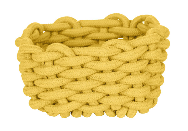 Korb MELARA S in SENFGELB aus Mischgewebe