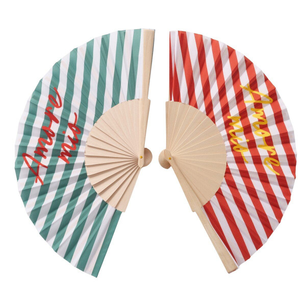 Fächer AMORE in mehrfarbig aus Materialmix