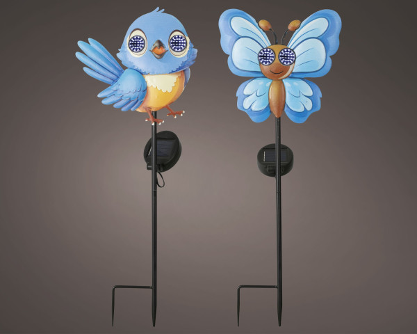 Gartenstecker SOLAR FUNNY in mehrfarbig aus Eisen