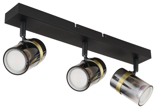Wand-/Deckenspot TRABBY in schwarz aus Metall