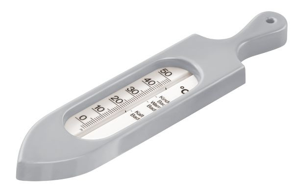 Badethermometer in grau aus Kunststoff