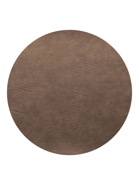 Tischset VEGAN LEATHER in braun aus Kunststoff