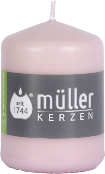 Stumpenkerze ROSE in rose aus Wachs