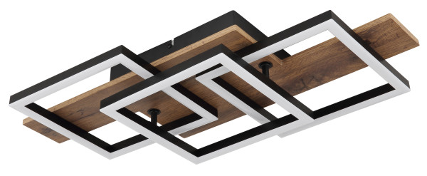 Deckenleuchte JEFFRY in schwarz aus Metall