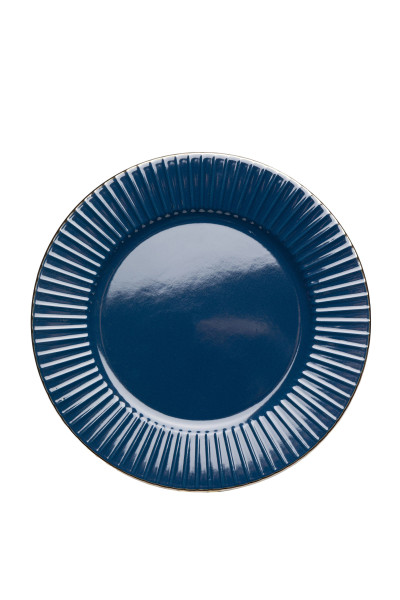Teller MUSE blau in blau aus Materialmix