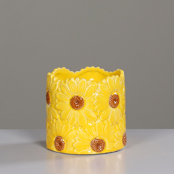 Vase in gelb aus Keramik