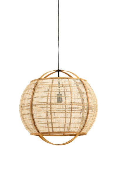 Pendelleuchte REEVA in beige aus Glas