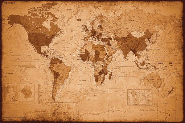 Bild VINTAGE WORLD MAP