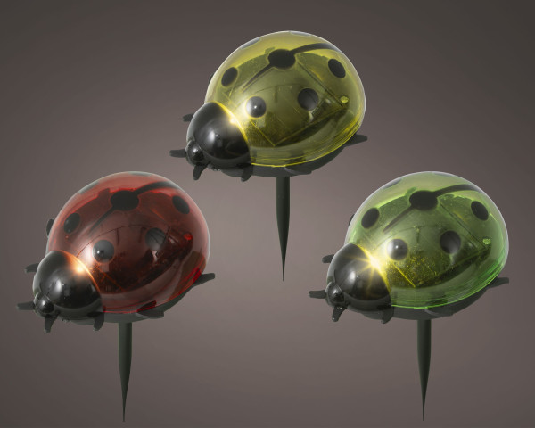 Gartenstecker SOLAR LADYBUG in mehrfarbig aus Kunststoff