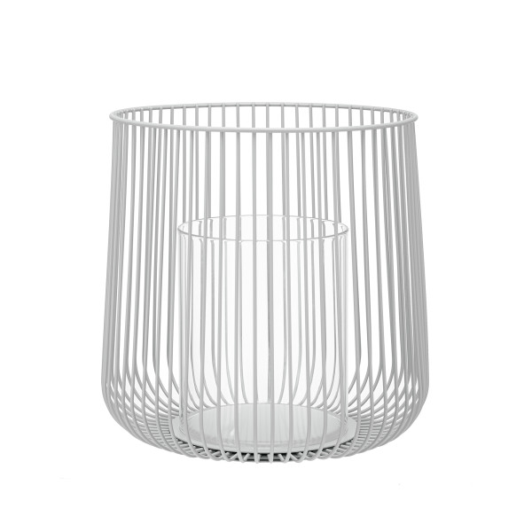 Laterne EKOLY in grau aus Metall