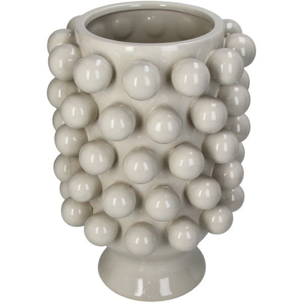 Vase BALLS in creme aus Steingut
