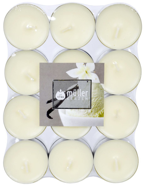 Duftteelichter VANILLA DREAM in beige aus Wachs