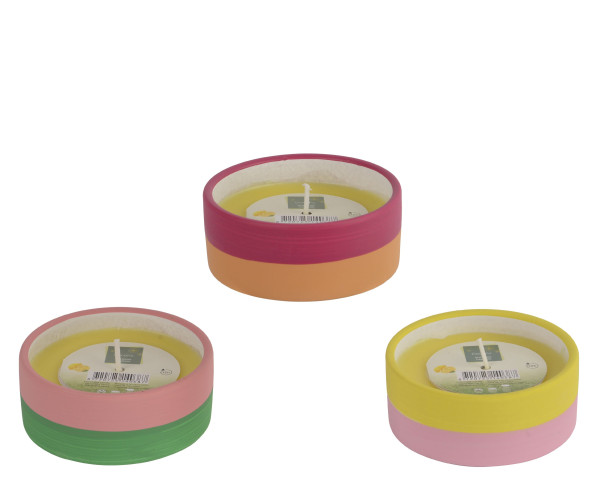 Kerze CITRONELLA in mehrfarbig aus Wachs