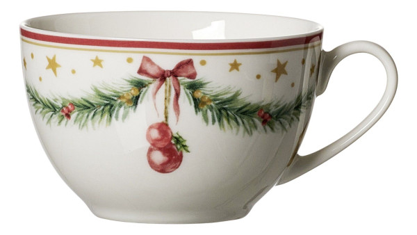 Kaffeeobertasse HOLLY in weiß aus Porzellan