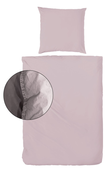 Bettwäsche Renforcé blass-rosé in rose aus Baumwolle