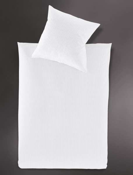 Bettwäsche LUMEN Jersey in weiß aus Baumwolle