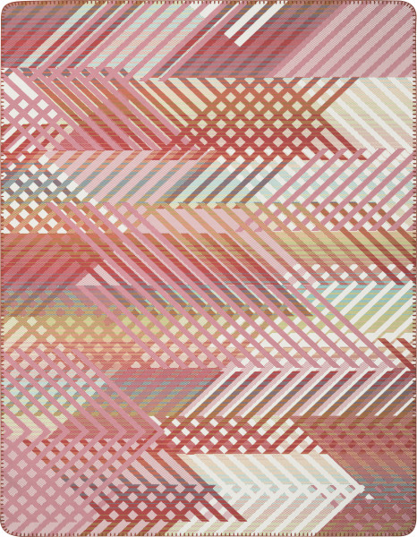 Wohndecke ORION Vibrance in pink aus Mischgewebe
