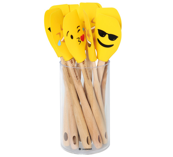 Teigschaber ZASSENHAUS SMILEY2 in mehrfarbig aus Silikon