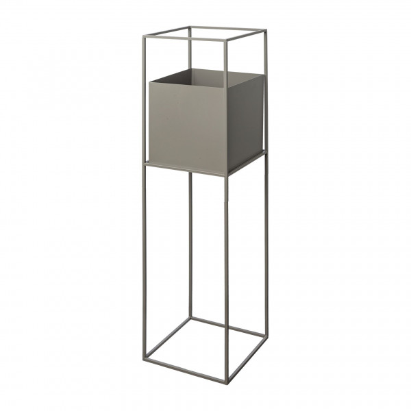 Pflanztopf UPSIDE DOWN in grau aus Metall