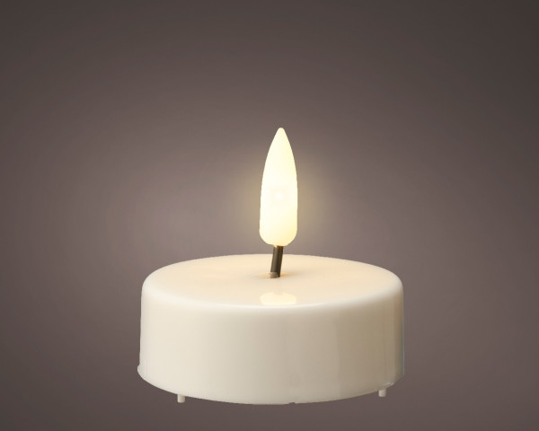 Teelicht LED in weiß aus Kunststoff