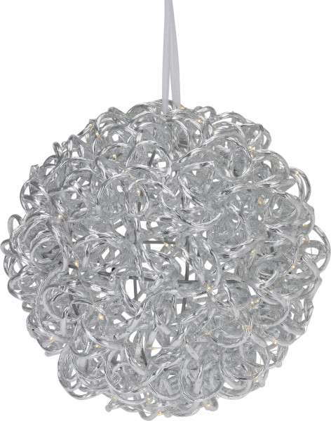 Drahtkugel LED in silberfarben aus Aluminium