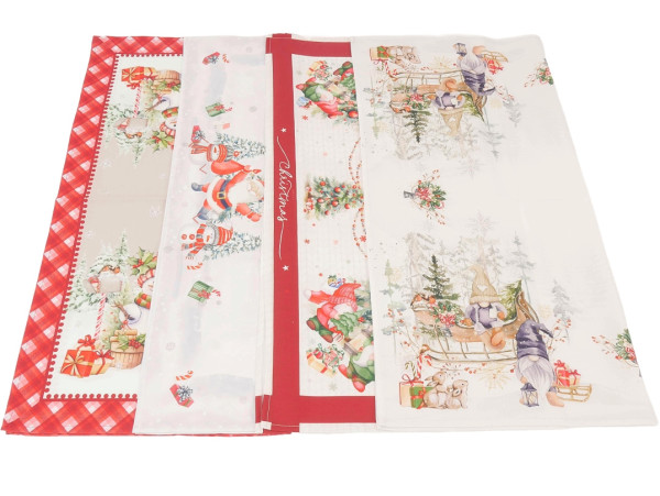Tischdecke SNOWMAN in mehrfarbig aus Polyester